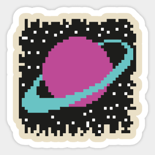 PixelArt Planet Sticker